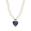Vintage Style Heart Shape Stainless Steel Arylic Artificial Pearl Beaded Women's Pendant Necklace 1 Piece