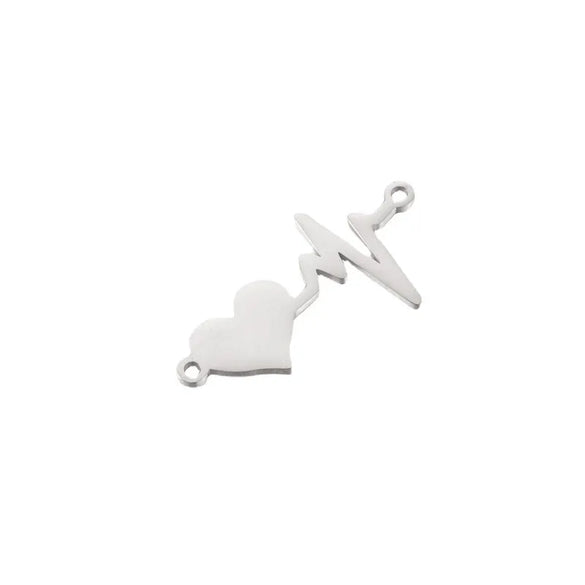 1 Piece Stainless Steel 18K Gold Plated Rose Gold Plated Customization Laser Engraving Heart Shape