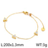 Vintage Style Lady Triangle Geometric Titanium Steel 18K Gold Plated Rhinestones Bracelets In Bulk
