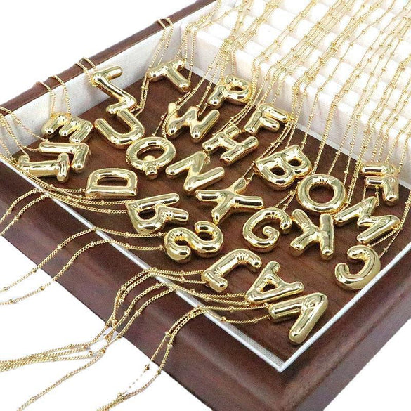 Vintage Style Letter Copper Plating Pendant Necklace