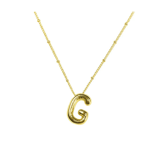 Vintage Style Letter Copper Plating Pendant Necklace