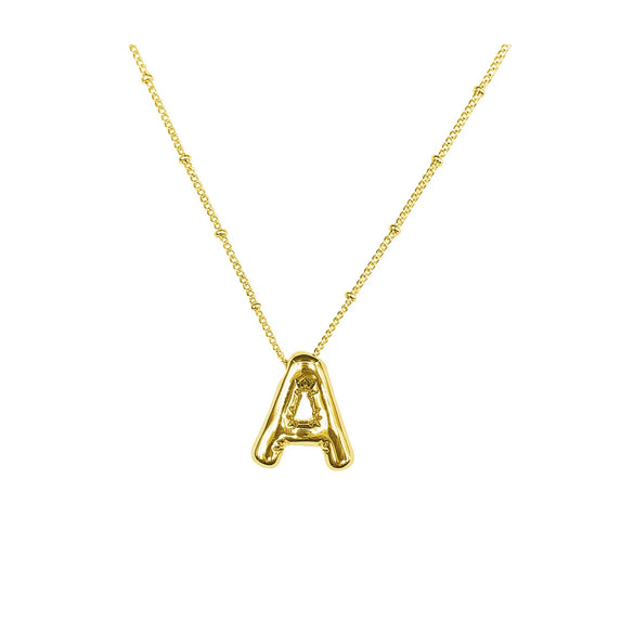 Vintage Style Letter Copper Plating Pendant Necklace
