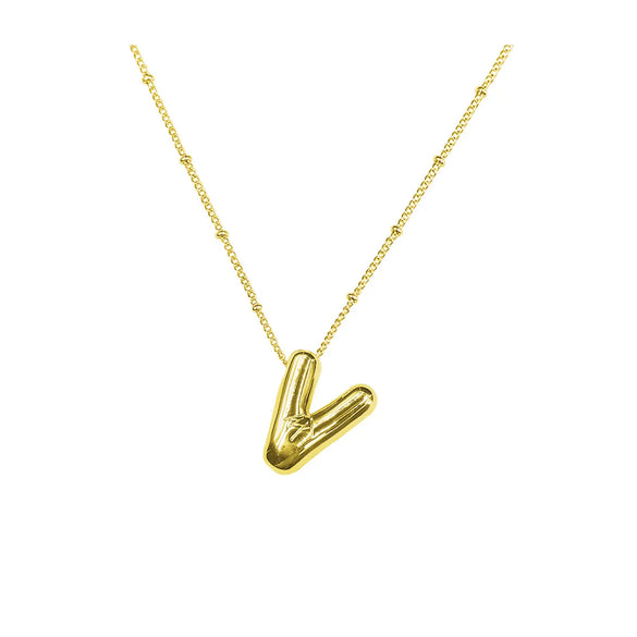 Vintage Style Letter Copper Plating Pendant Necklace