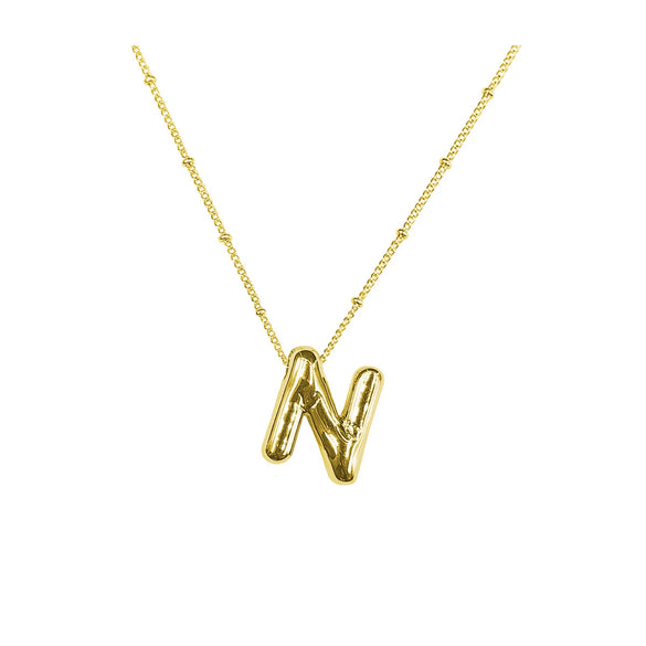 Vintage Style Letter Copper Plating Pendant Necklace