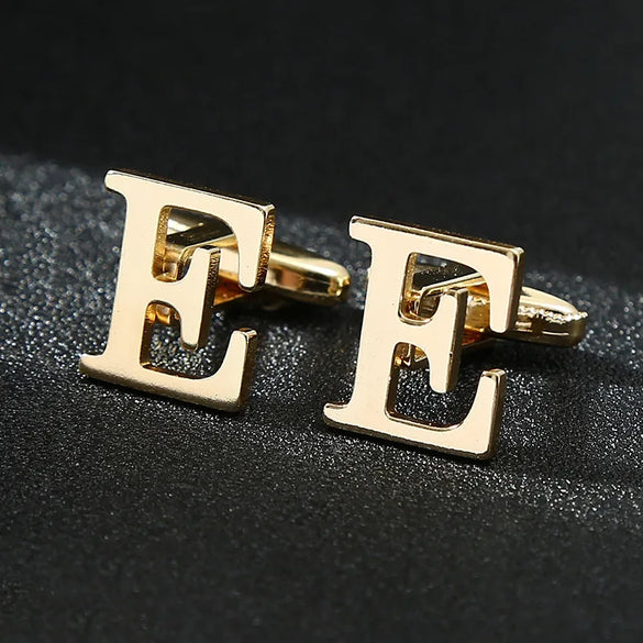Vintage Style Letter Iron Plating Unisex Cufflinks