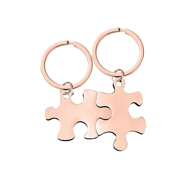 Vintage Style Simple Style Classic Style Jigsaw Customization Laser Engraving 201 Stainless Steel Unisex Bag Pendant Keychain
