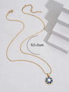 Vintage Style Simple Style Flower Stainless Steel Polishing Enamel Inlay Artificial Pearls 18k Gold Plated Pendant Necklace