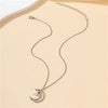 Vintage Style Simple Style Moon Pearl Arylic Alloy Wholesale Pendant Necklace