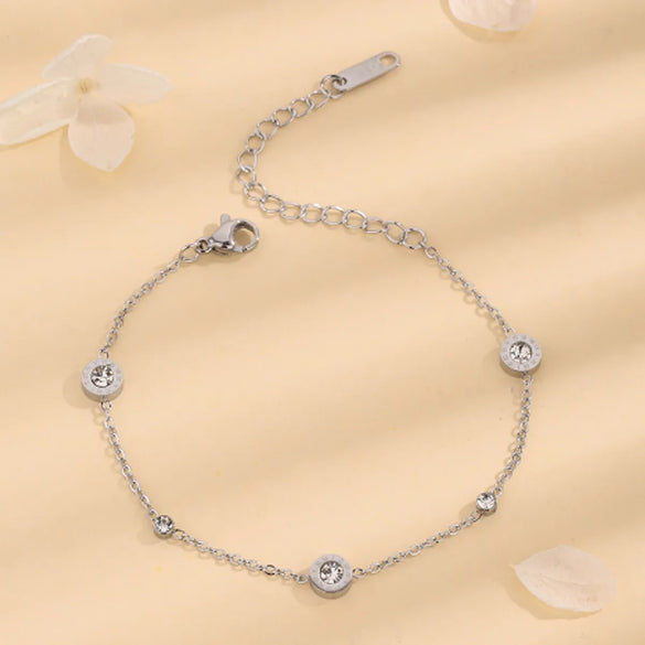 Vintage Style Simple Style Roman Numeral Butterfly 304 Stainless Steel Bracelets In Bulk