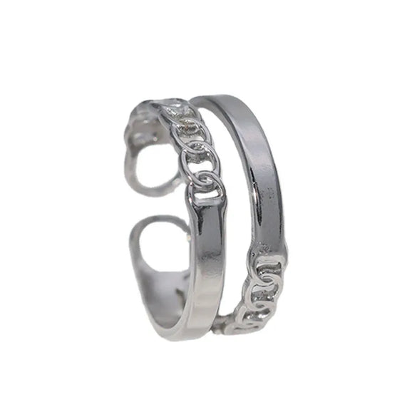 Wholesale Jewelry Vintage Style Simple Style Roman Style Irregular 304 Stainless Steel 18K Gold Plated Open Rings