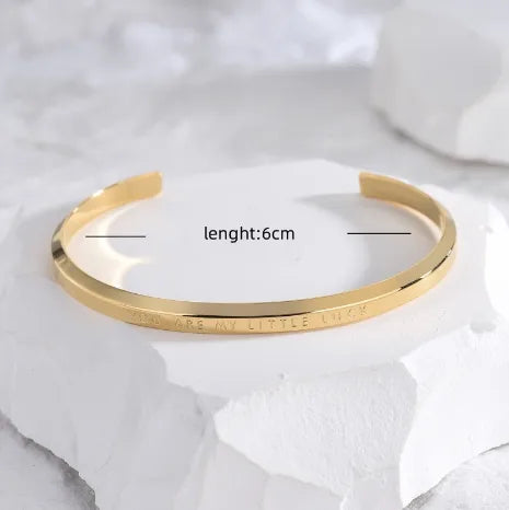 Vintage Style Simple Style Roman Style Letter Roman Numeral 304 Stainless Steel 18K Gold Plated Bangle In Bulk