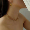 Vintage Style Solid Color Titanium Steel Plating 18k Gold Plated Bracelets Necklace