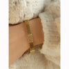 Vintage Style Solid Color Titanium Steel Plating 18k Gold Plated Bracelets Necklace