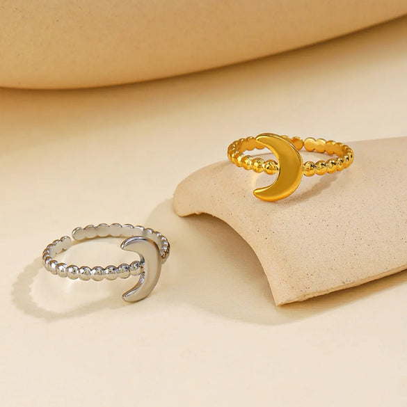 Vintage Style Star Stainless Steel Plating Open Rings