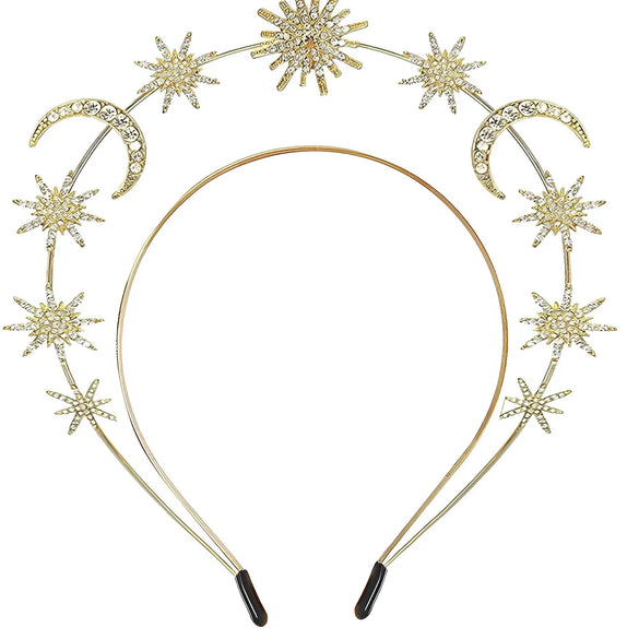Vintage Style Sun Moon Alloy Hair Band