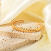 Vintage Style Twist Stainless Steel Plating 18k Gold Plated Bangle
