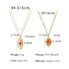 Wholesale Jewelry Vintage Style Vacation French Style Geometric 304 Stainless Steel Natural Stone 18K Gold Plated Plating Inlay Pendant Necklace
