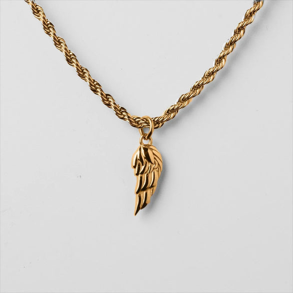 Vintage Style Wings 201 Stainless Steel 304 Stainless Steel Plating Gold Plated Women'S Pendant Necklace
