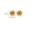 Vintage Sunflower Open Ring For Women Goldplated Titanium Steel Jewelry With Adjustable Design And Vacuum Electroplated Finish