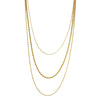 Vintage Three Layer Stainless Steel And Titanium Steel Women's Clavicle Necklace With Snake Bone Chain And Electroplating Treatment