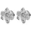 Vintage Threedimensional Goldplated Flower Stud Earrings For Women Exaggerated Floral Jewelry With Ceramic Ear Needles And Electroplated Finish