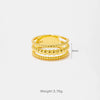 Vintage Trendy Hiphop Copper Ring With Geometric Design For Men And Women Electroplated With Platinum And 18K Gold