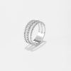 Vintage Trendy Hiphop Copper Ring With Geometric Design For Men And Women Electroplated With Platinum And 18K Gold