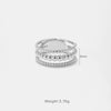 Vintage Trendy Hiphop Copper Ring With Geometric Design For Men And Women Electroplated With Platinum And 18K Gold