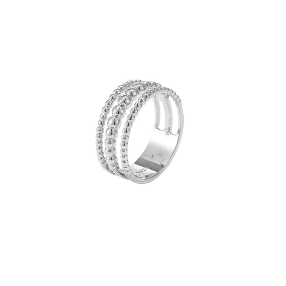 Vintage Trendy Hiphop Copper Ring With Geometric Design For Men And Women Electroplated With Platinum And 18K Gold