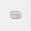 Vintage Trendy Hiphop Copper Ring With Geometric Design For Men And Women Electroplated With Platinum And 18K Gold
