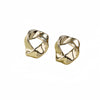 Vintage Triangle Knot Twisted Mini Women's Stainless Steel Electroplated Earrings