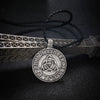Vintage Triangle Knot Viking Pendant Necklace For Men Made Of Alloy With Electroplating On Snake Bone Chain