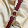 Vintage Women's Alloy And Belt Watch With Square Dial