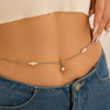 Waist And Body Chain Imitation Pearl Tassel Rhinestone Zircon Iron