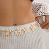Waist Chain Body Chain Metal Imitation Pearl Flower Starfish Marine Style