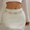 Waist Chain Body Chain Retro Crescent Love Style Metal Iron Chain Alloy
