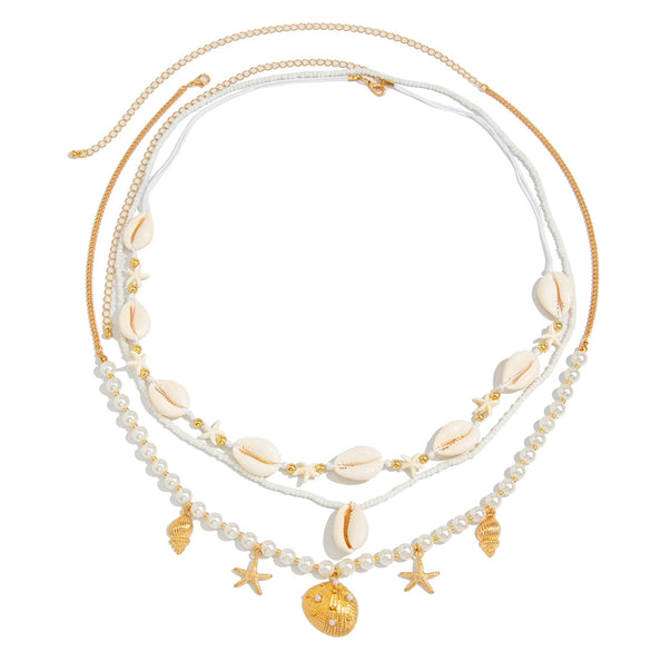 Waist Chain Body Chain Starfish Scallop Shell Pendant Metal For Women Bohemian Style Fashion Ol