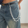 Waist Chain Imitation Pearl Simple Punk Geometric Beaded
