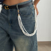 Waist Chain Imitation Pearl Simple Punk Geometric Beaded