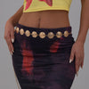 Waist Chain Iron Geometric Disc Spiral Pattern Simple Style For Female
