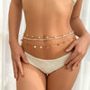 Waist Chain Metal Beaded Double Circle Style For Female