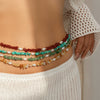 Waist Chain Metal Imitation Pearl Simple Style For Female