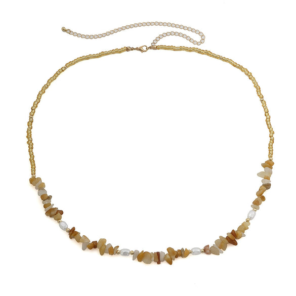 Waist Chain Metal Imitation Pearl Simple Style For Female