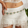 Waist Chain Metal Imitation Turquoise Retro Style For Women