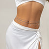 Waist Chain Metal Multilayer Tassel Sequins Rhinestone For Female