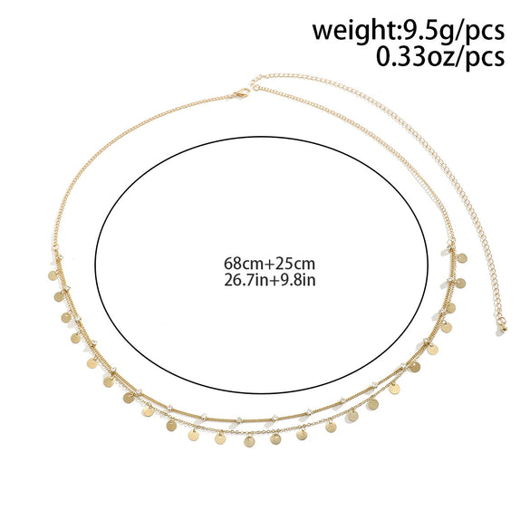 Waist Chain Metal Rhinestone Sequins Electroplating For Women