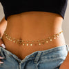 Waist Chain Metal Rhinestone Sequins Electroplating For Women