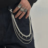 Waist Chain Metal Rivet Cowboy Hiphop Style For Boys And Girls