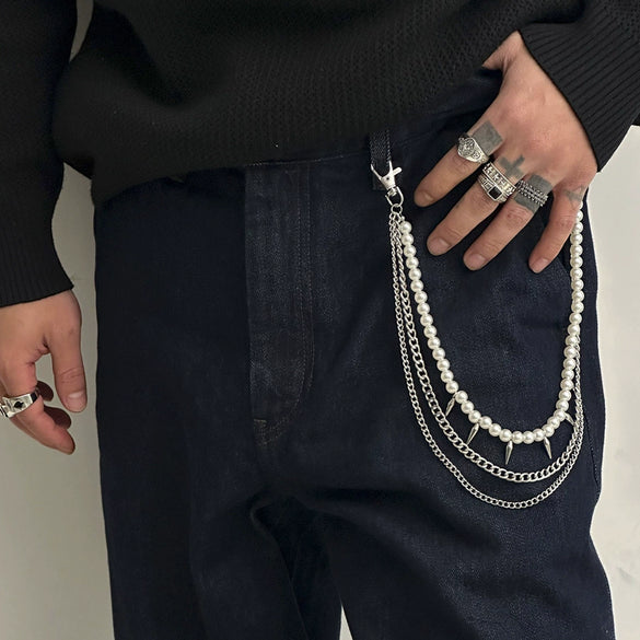 Waist Chain Metal Rivet Cowboy Hiphop Style For Boys And Girls