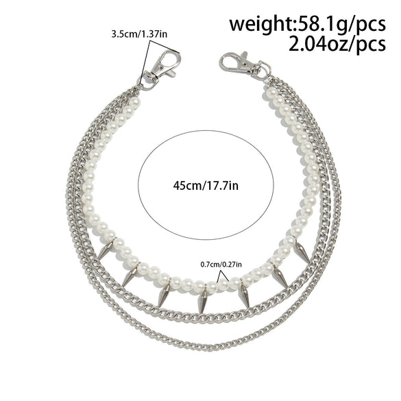 Waist Chain Metal Rivet Cowboy Hiphop Style For Boys And Girls